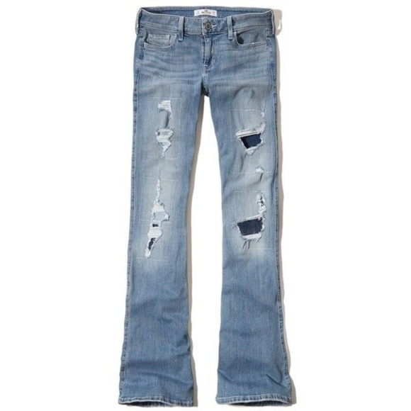 Hollister Flare Patched Jeans 